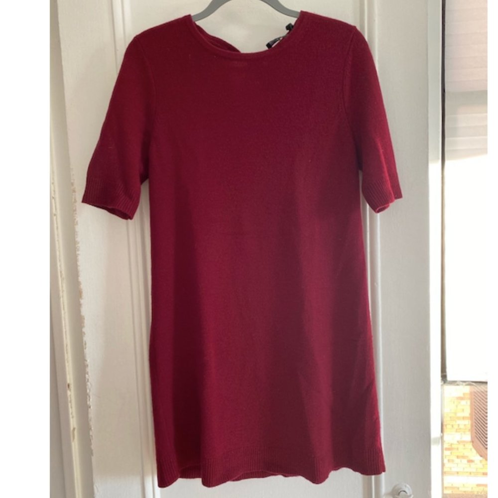 Theory Short-Sleeve Cashmere Sweater Dress